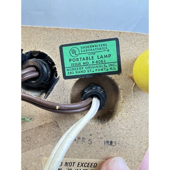 Vintage Lamp Nursery Originals Old Woman That Lived In A Shoe Light & Nightlight - Picture 10 of 12